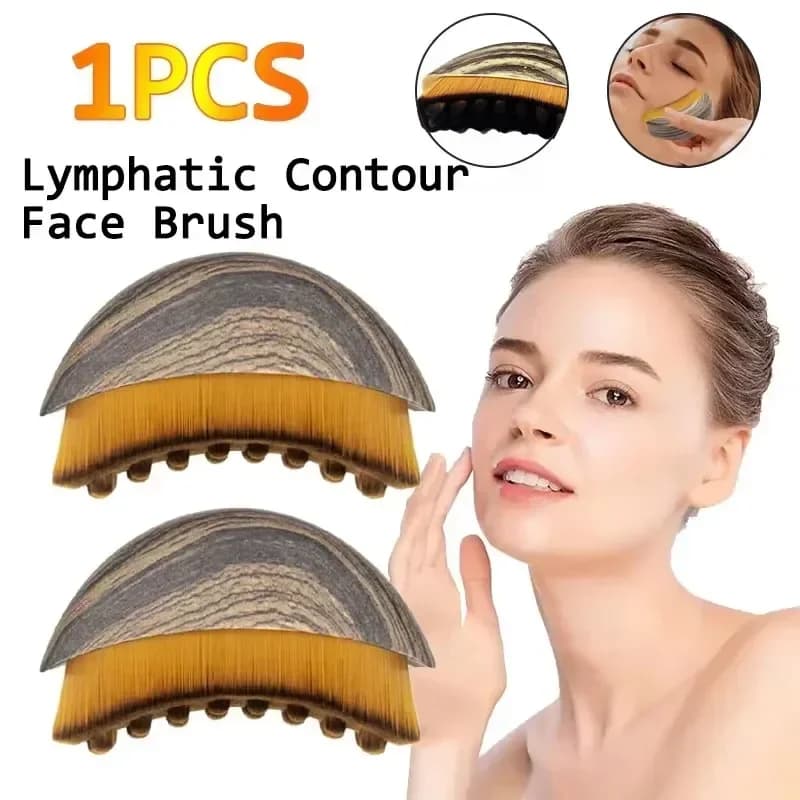 Escova Massageadora Facial Ergonômica para Esculpir Contornos Faciais, Ferramenta de Drenagem, Cuidados com a Pele e Massagem Relaxante