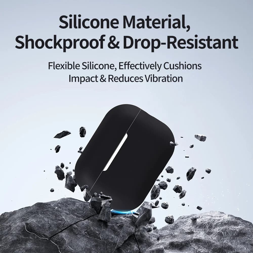 Capa Protetora de Silicone Macio Compatível com Apple AirPods Pro 3 (3ª Geração 2025) Capa Antichoque para Fone de Ouvido com Carregamento USB-C Acessórios para Fones de Ouvido Bluetooth Sem Fio