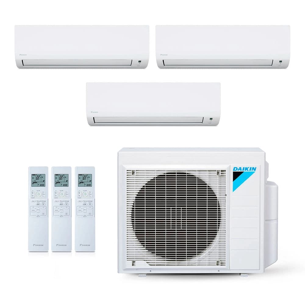 Ar-Condicionado Multi Split Inverter Daikin 34.000 BTUs (1x Evap HW 12.000 + 1x Evap HW 18.000 + 1x 24000) Quente/Frio 220V