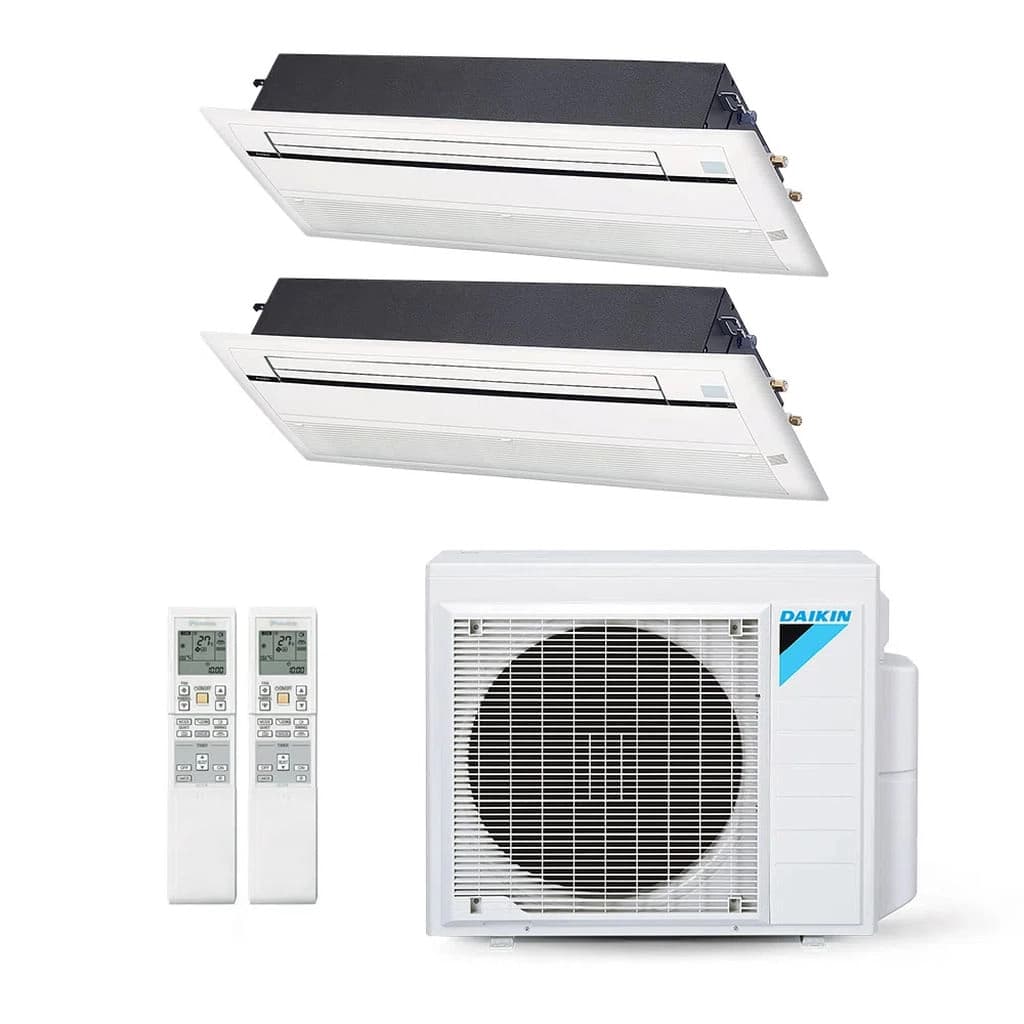 Ar-Condicionado Multi Split Inverter Daikin 34.000 BTUs (2x Evap Cassete 1 Via 18.000) Quente/Frio 220V