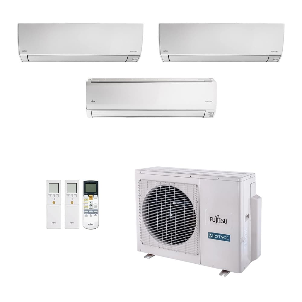 Ar-Condicionado Multi Split Inverter Fujitsu 23.000 (2x Evap HW 9.000 + 1x Evap HW 18.000) Quente/Frio 220V