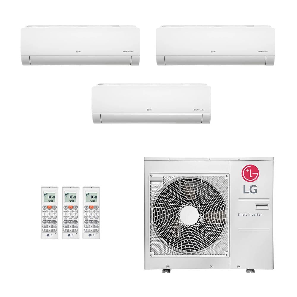 Ar-Condicionado Multi Split Inverter LG 21.000 (2x Evap HW 7.000 + 1x Evap HW 12.000) Quente/Frio 220V