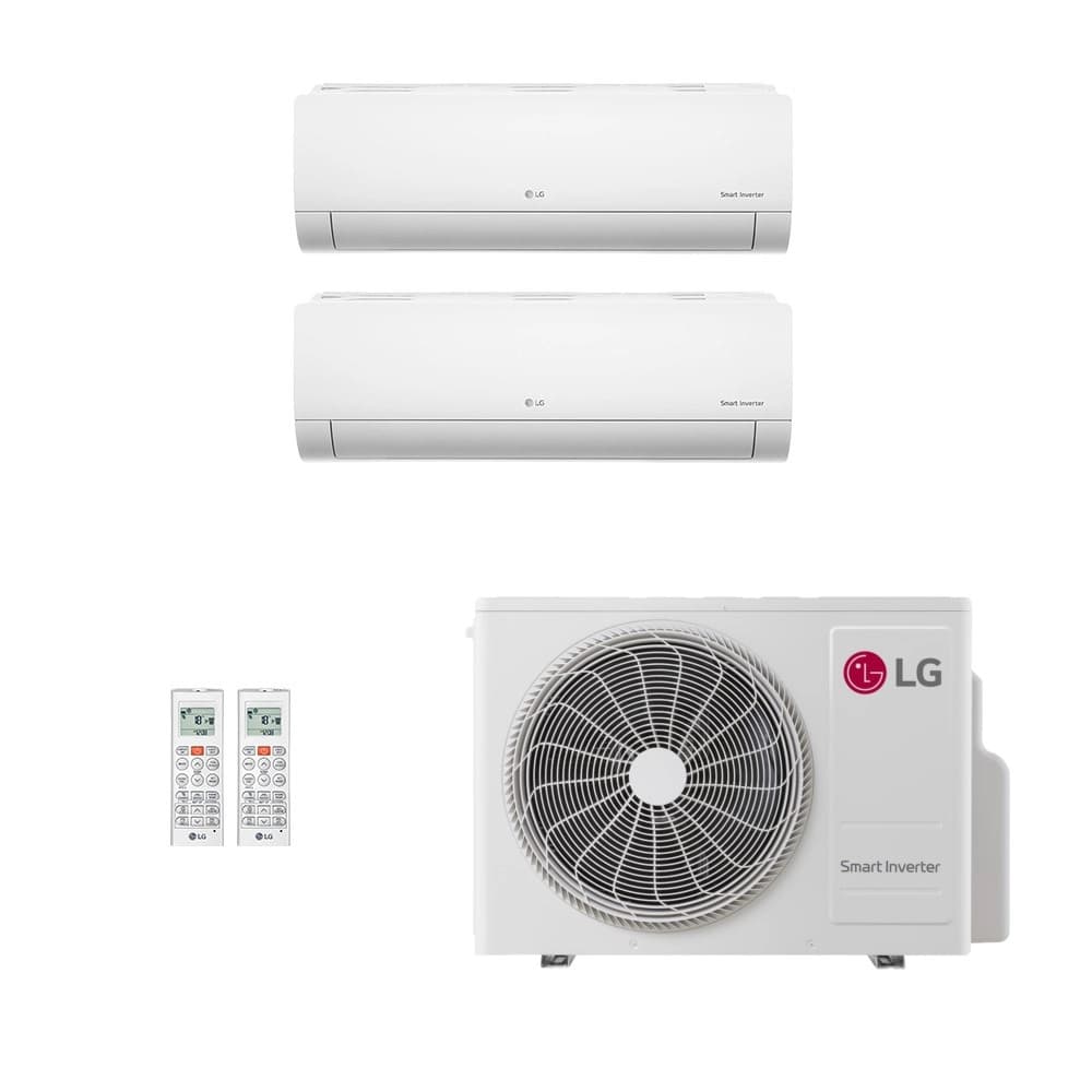 Ar-Condicionado Multi Split Inverter LG 24.000 (1x Evap HW 12.000 + 1x Evap HW 18.000) Só Frio 220V
