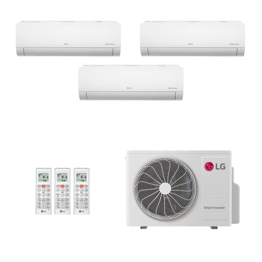 Ar-Condicionado Multi Split Inverter LG 24.000 (1x Evap HW 9.000 + 2x Evap HW 12.000) Só Frio 220V