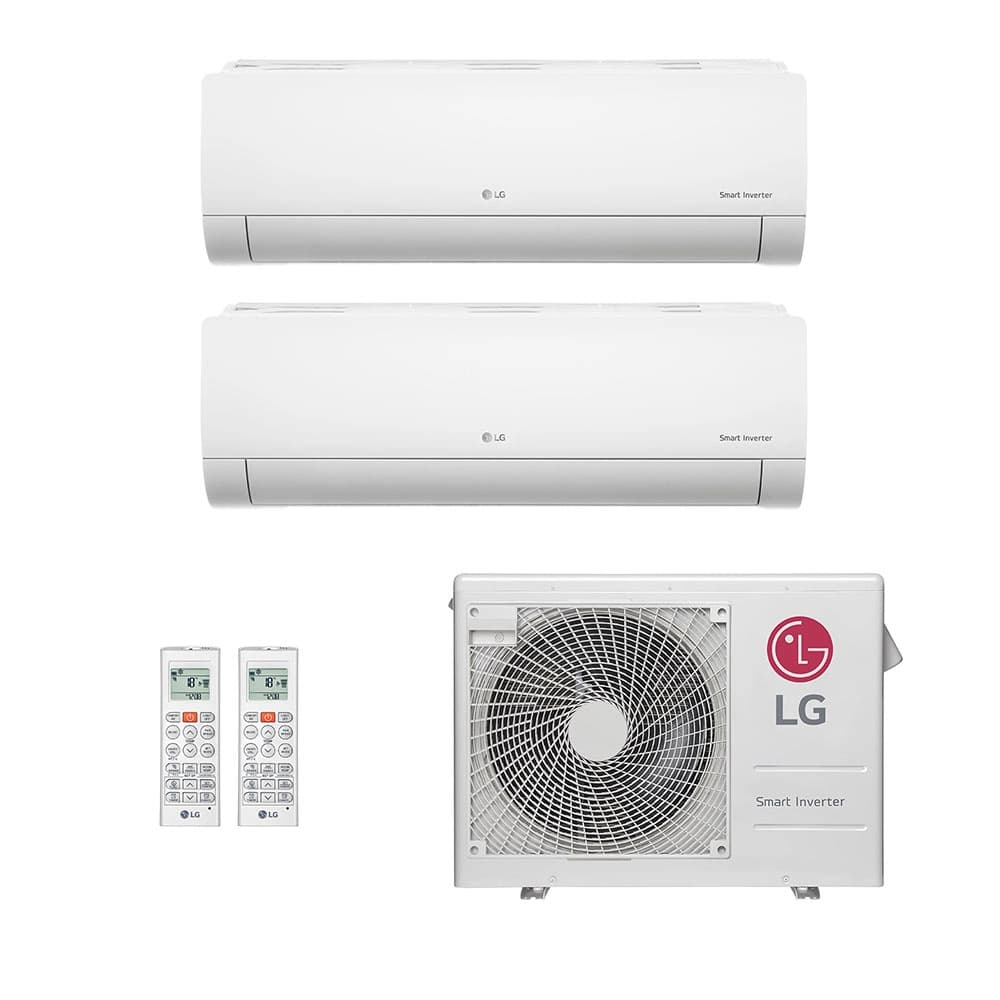 Ar-Condicionado Multi Split Inverter LG 21.000 (1x Evap HW Artcool 9.000 + 1x Evap HW Artcool 18.000) Quente/Frio 220V
