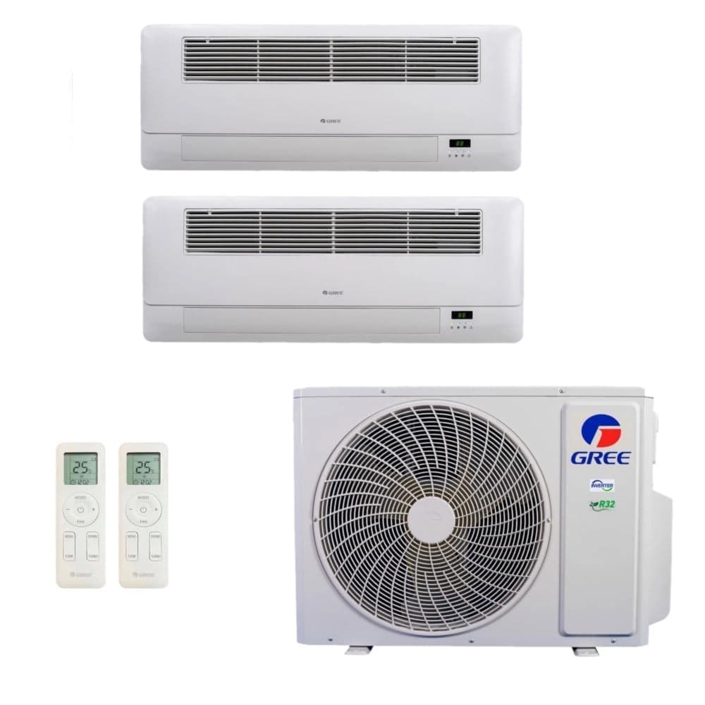 Ar-Condicionado Multi Split Inverter R-32 Gree 18.000 (2x Evap Cassete 1 Via 9.000) Quente/Frio 220V
